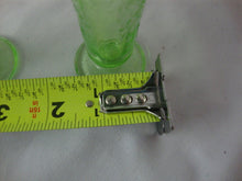 Load image into Gallery viewer, Vintage Hazel Atlas Florentine No 1 Uranium Glass Salt and Pepper Shaker Set
