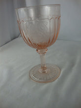 Load image into Gallery viewer, Vintage Anchor Hocking Pink Glass Mayfair Pattern Footed Water Goblet Glass
