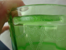 Load image into Gallery viewer, Vintage Anchor Hocking Cameo Ballerina Vaseline Glass Ice Tub Bowl
