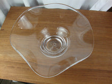 Load image into Gallery viewer, Modern Simon Pearce Signed Clear Glass Chelsea Large Decor Bowl
