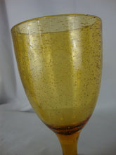 Load image into Gallery viewer, Vintage Amber Blown Glass Wine Glasses Set of 2
