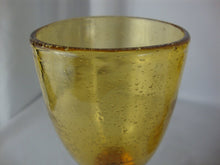 Load image into Gallery viewer, Vintage Amber Blown Glass Wine Glasses Set of 2

