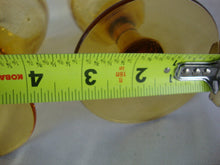 Load image into Gallery viewer, Vintage Amber Blown Glass Wine Glasses Set of 2
