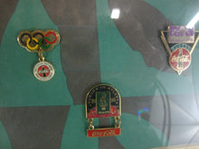 Load image into Gallery viewer, 1996 Coca Cola Olympics Piggy Wiggly 246/600 Commemorative Pin Set Framed
