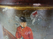 Load image into Gallery viewer, Vintage Ceramic English Hunt Scene Handled Canister Stein with Lid
