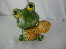 Load image into Gallery viewer, Vintage Japan Anthropomorphic Frog Holding Mushroom Salt Pepper Shaker Set
