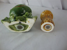 Load image into Gallery viewer, Vintage Japan Anthropomorphic Frog Holding Mushroom Salt Pepper Shaker Set
