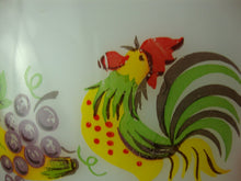 Load image into Gallery viewer, Vintage Anchor Hocking FireKing Chanticleer Rooster Fruit Cinderella Mixing Bowl
