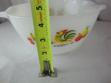 Load image into Gallery viewer, Vintage Anchor Hocking FireKing Chanticleer Rooster Fruit Cinderella Mixing Bowl
