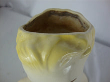 Load image into Gallery viewer, Vintage Unmarked Blonde Hair Red Lips Ceramic Large Head Vase
