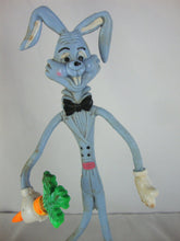 Load image into Gallery viewer, Vintage Bendable Bunny Rabbit with Carrot Set of 2 Figures
