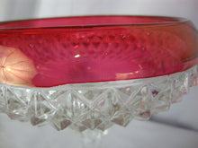 Load image into Gallery viewer, Vintage Indiana Glass Kings Crown Ruby Flash Pedestal Candy Dish
