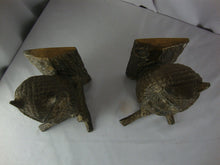 Load image into Gallery viewer, Vintage Brass Owl on Tree Branch Bookend Pair
