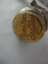 Load image into Gallery viewer, Marvin Bailey Folk Art Pottery Mini Tan Blue 4 Tooth Ugly Jug 3 1/4" Inch
