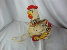 Load image into Gallery viewer, 1950s Fisher Price The Cackling Hen Kids Pull Toy
