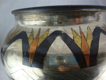 Load image into Gallery viewer, Vintage Egypt Etched Metal Geometric and Figures Vase
