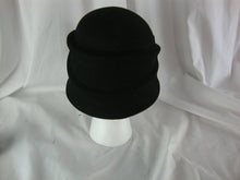 Load image into Gallery viewer, Womens' CC Exclusives Black Wool Flapper Winter Hat
