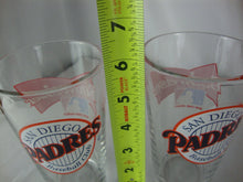 Load image into Gallery viewer, Vintage Budweiser San Diego Pandres Baseball Clear Glass Pint Glasses Set of 2
