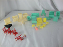 Load image into Gallery viewer, 1950's Plastic Dollhouse Miniature Furniture 26 Piece Lot
