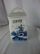 Load image into Gallery viewer, Vintage Czech Ceramic Delft Coffee Canister with Lid
