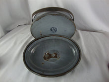 Load image into Gallery viewer, Vintage Agate Ware Nickel Steel Lunchbox with Swing Handle
