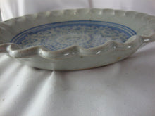 Load image into Gallery viewer, Vintage Nelson Pottery Putty Blue Lace Design Scallop Pie Plate
