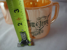 Load image into Gallery viewer, 1950s Fire King Peach Luster Tom &amp; Jerry Holiday Mugs Set of 4
