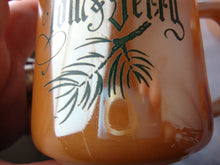 Load image into Gallery viewer, 1950s Fire King Peach Luster Tom &amp; Jerry Holiday Mugs Set of 4
