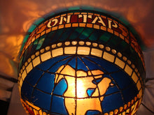 Load image into Gallery viewer, 1977 Schlitz Beer Stained Glass Half Globe Hanging Electric Plug Bar Man Cave Light
