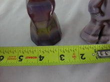 Load image into Gallery viewer, Vintage Mosser Glass Josh &amp; Jenny Purple Plum Slag Glass Figures Pair
