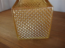 Load image into Gallery viewer, Vintage Marigold Diamond Point Carnival Glass Decanter Clear Diamond Stopper
