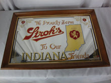 Load image into Gallery viewer, Vintage Stroh's We Proudly Serve To Our Indiana Friends Beer Bar Framed Mirror
