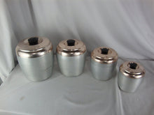 Load image into Gallery viewer, MCM Kromex Aluminum Kitchen Nesting Canisters Set of 4 with Lids
