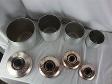 Load image into Gallery viewer, MCM Kromex Aluminum Kitchen Nesting Canisters Set of 4 with Lids
