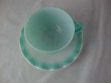 Load image into Gallery viewer, Vintage Hazel Atlas Blue Aqua Crinoline Teacup and Saucer Set
