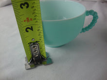 Load image into Gallery viewer, Vintage Hazel Atlas Blue Aqua Crinoline Teacup and Saucer Set
