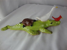 Load image into Gallery viewer, Lynn Bailey Folk Art Pottery Alligator Turtle Duck Carnival Animal Stack
