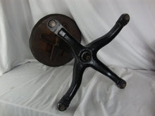 Load image into Gallery viewer, Antique Adjustable Height Medical Stool Cast Iron Base Leather Round Seat
