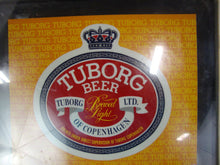 Load image into Gallery viewer, 1970s Tuborg Beer Copenhagen Lighted Beer Man Cave Electric Sign

