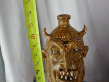 Load image into Gallery viewer, Marvin Bailey SC Folk Art Potter Red Tan Devil Double Stack Pottery Jug 17" Tall
