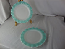 Load image into Gallery viewer, Vintage Hazel Atlas Blue Aqua Crinoline Salad Dessert Plates Set of 2
