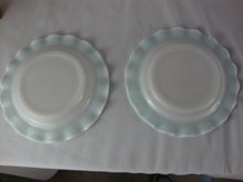 Load image into Gallery viewer, Vintage Hazel Atlas Blue Aqua Crinoline Salad Dessert Plates Set of 2
