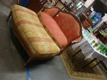 Load image into Gallery viewer, Louis XV Style Peach Yellow Oversized Chair &amp; Half with Ottoman
