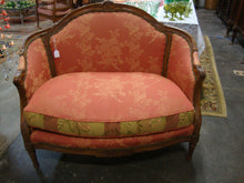 Load image into Gallery viewer, Louis XV Style Peach Yellow Oversized Chair &amp; Half with Ottoman
