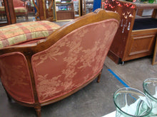 Load image into Gallery viewer, Louis XV Style Peach Yellow Oversized Chair &amp; Half with Ottoman
