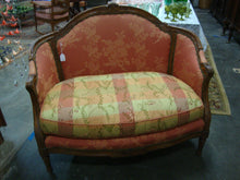 Load image into Gallery viewer, Louis XV Style Peach Yellow Oversized Chair &amp; Half with Ottoman
