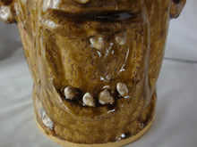 Load image into Gallery viewer, Marvin Bailey SC Potter Tan Squiggly 6 Tooth Ugly Face Jug 11" Tall
