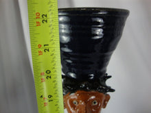 Load image into Gallery viewer, Marvin Bailey SC Potter Signed Folk Art Pottery Dark Woman in Dress with Two Face Jugs in Hands Jug
