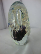 Load image into Gallery viewer, 1996 Robert Eickholt Signed Art Glass Egg Bubble Chaos Paperweight

