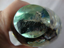 Load image into Gallery viewer, 1996 Robert Eickholt Signed Art Glass Egg Bubble Chaos Paperweight
